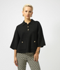 Joseph Ribkoff Black Polo Collar Boxy Knit Sweater