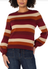 Liverpool's Burgundy Bell Sleeve Stripe Sweater