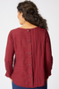 Habitat Button Back T-Shirt Wine