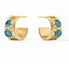 Julie Vos Iridescent Montana Blue Dolce Stone Hoop Earring