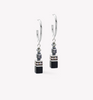 Coeur De Lion Black Silver Hoop Stickpin Earring
