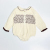 Sweet Cream Smocked Crinkle Muslin Romper