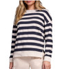Tribal Sapphire Ribbed Trim Stripe Sweater