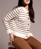 Moonstone Collared Stripe Cardigan