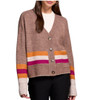 Tribal Striped Trim Short Cardigan