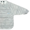 Long Sleeve Bib - Cloud Grey Brush Stripes