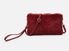 Wine Riley Faux Fur Crossbody