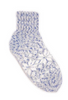 Blue Chenille Cabin Sock Slipper