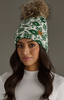 Ivory/Green Floral Pom Hat
