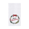 Merry Christmas Berry Wreath Towel