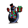Round Snowman with Present Infinity Light