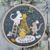 Christmas with the Mouse Family Felt Hoop Craft Kit