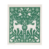 Green Forest creatures and Deer Swedish Dishcloth