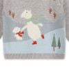 Skating Polar Bear Jacquard Pullover - Heather Grey