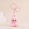 Labubu Flocking Keychain Pink