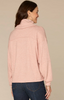 Democracy's Dusty Pink Cowl Neck Waffle Knit Tunic