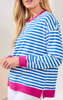 Tribal's Striped Crew Neck Sweater
