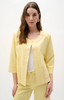 Joseph Ribkoff Mellow Yellow Scuba Suede Stud Boxy Jacket