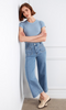 Crop Flare Patch Pocket Jean
