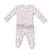 Edith's Rose Garden Floral Ruffle 2 Way Zipper Footie