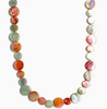 Salmon and Taupe Single Strand MOP Necklace