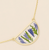 Scout's Pressed Flower Necklace - Purple Cornflower