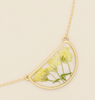 Scout's Pressed Flower Necklace - Yellow Baby's Breath
