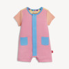 Shell Pink Colorblock Short Romper