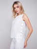 Crisp Linen Button Tank