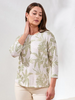 Botanical Print 3/4 Sleeve T-Shirt