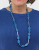 Blue Blair Oval Bead Necklace