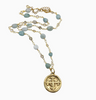 Amazonite Serenity Prayer Necklace