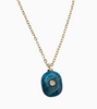 Semi Precious Gemstone Necklace - Blue Agate