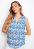 Mosaic Ruffle Collar Tank