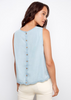 Scallop Hem Chambray Tank