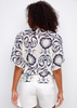 Ikat Gauze Side Tie Blouse