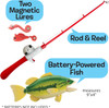 Magnetic Fishing Pole and Bass Toy