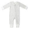 Fog Stripes - Organic 2-Way Zip Romper