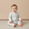 Fog Stripes - Organic 2-Way Zip Romper
