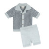 Miles Wave Textured Baby Shirt & Shorts Set