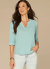 Aqua Haze Elbow Roll Sleeve T-Shirt