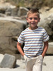 Marine Ringer Toddler Stripe - Brown/Blue/Cream - 2/3Y