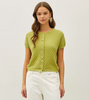 Pointelle Stitch S/S Cardigan