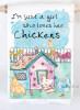 Girl Who Loves Her Chickens Funny Kitchen Dish Towel