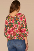 Flamingo Pink Floral Woven Top