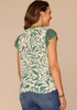 Flutter Sleeve Pintuck Printed Top
