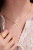 Broad Leaf Gold Necklace