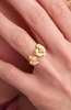 Gold Floral Orchid Ring