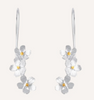 Silver Floral Cherry Cascade Earring