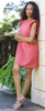 Red & White Stripe Double Ruffle Dress
